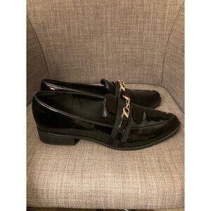 ALDO Black Patent Leather Loafers Size 10